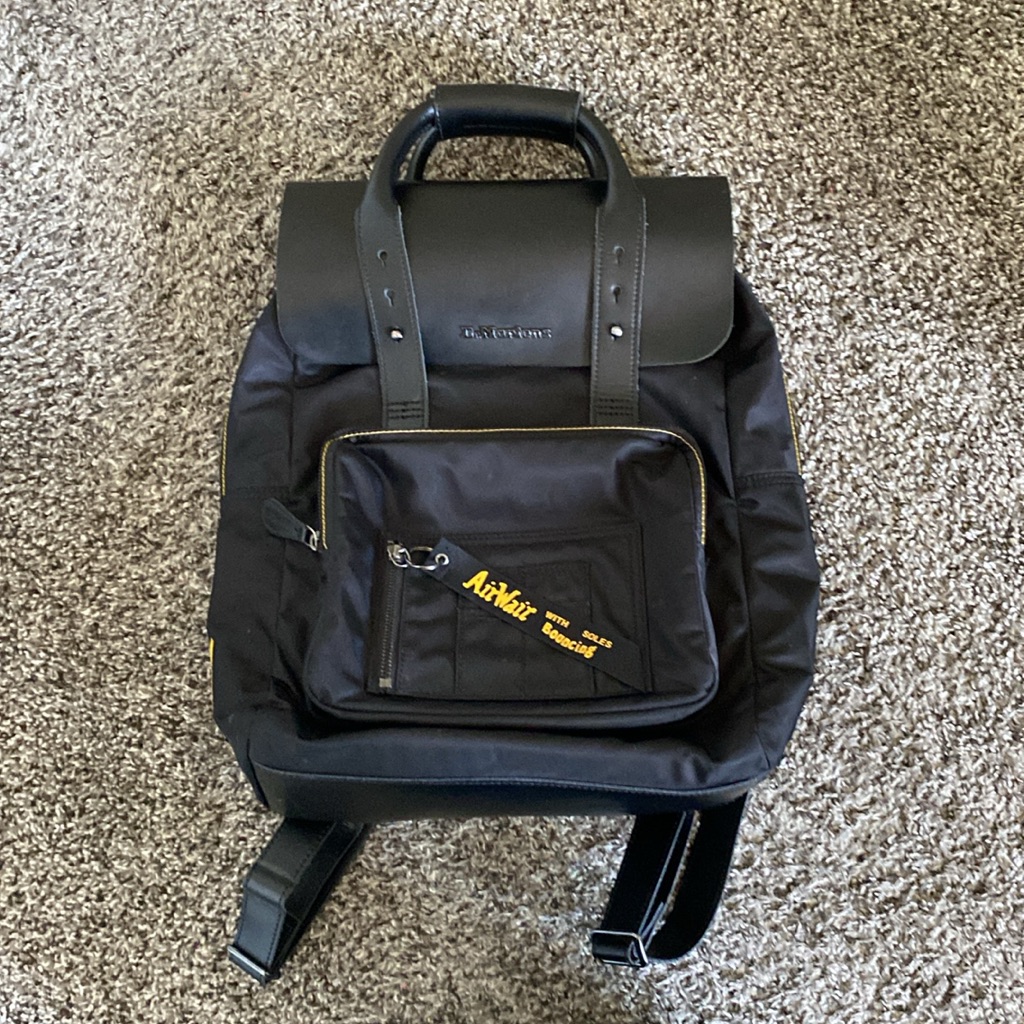 Dr. Martens Black And Yellow Backpack